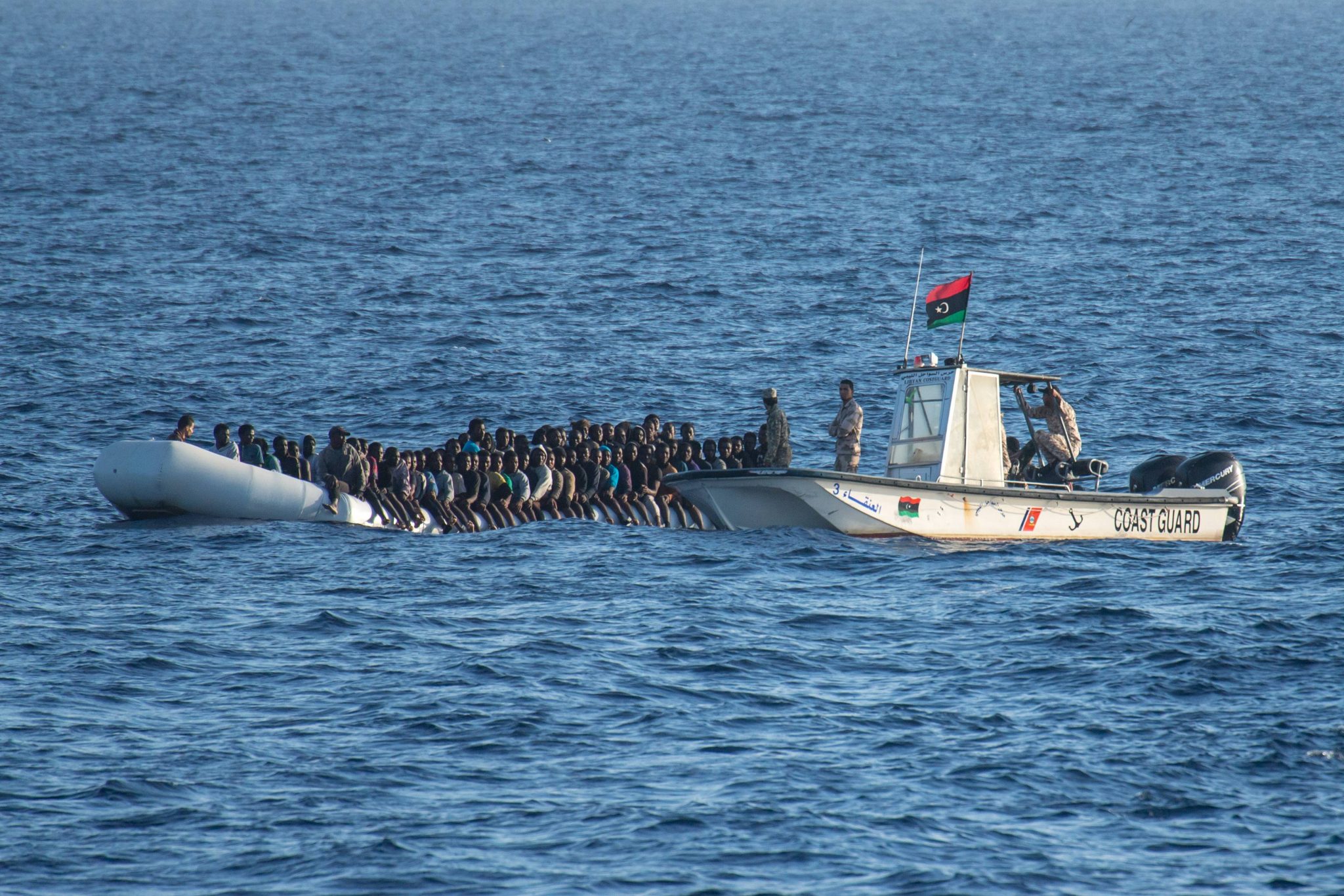 Migranten auf dem Mittelmeer