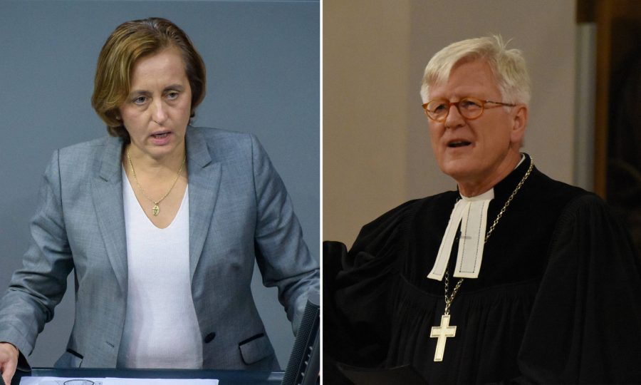 Beatrix von Storch (AfD) und Heinrich Bedford-Strohm