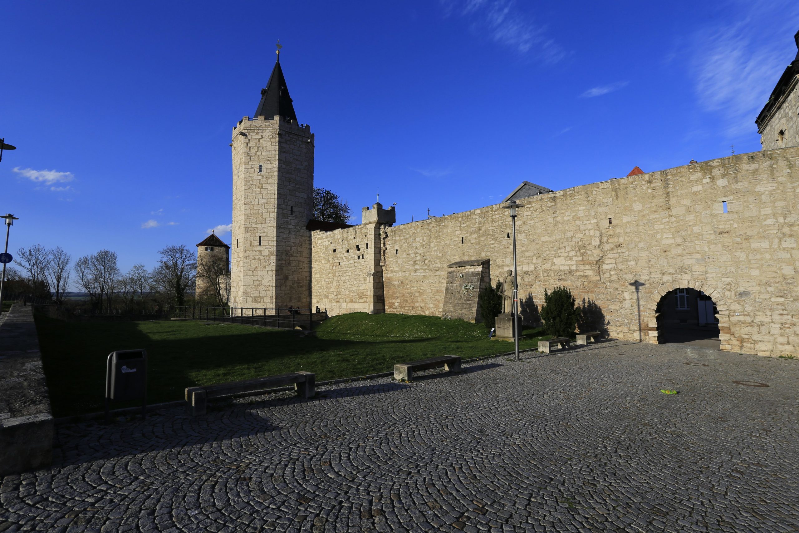 Stadtmauer von Mühlhausen: Vor den Toren der Stadt wurde der Reformator Thomas Müntzer hingerichtet Foto: picture alliance