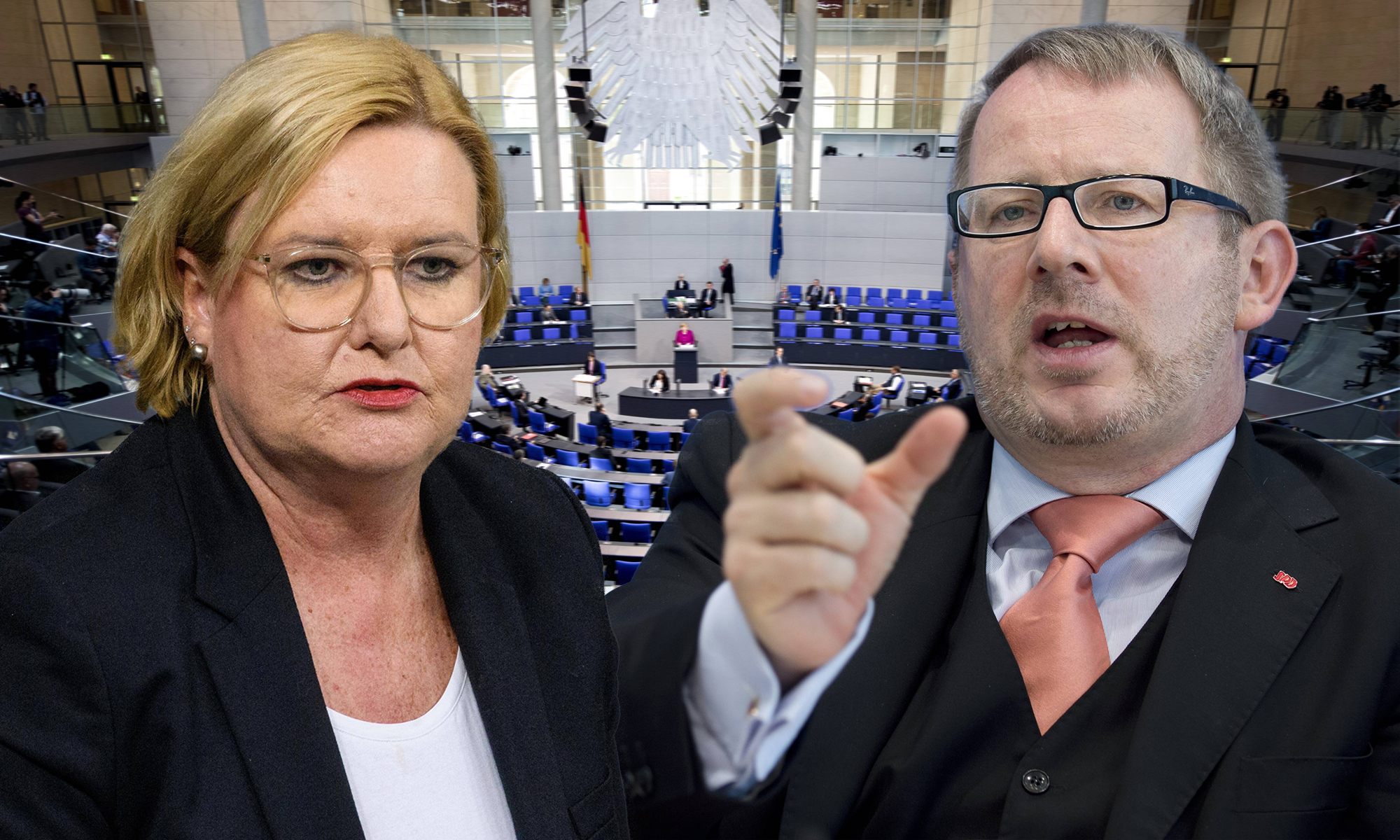 Eva Högl und Johannes Kahrs (beide SPD)
