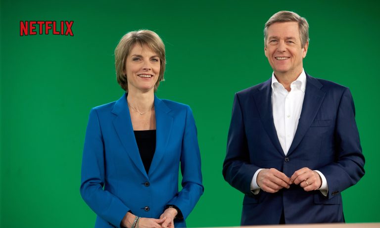 ZDF-Moderatoren Moderatoren Marietta Slomka und Claus Kleber
