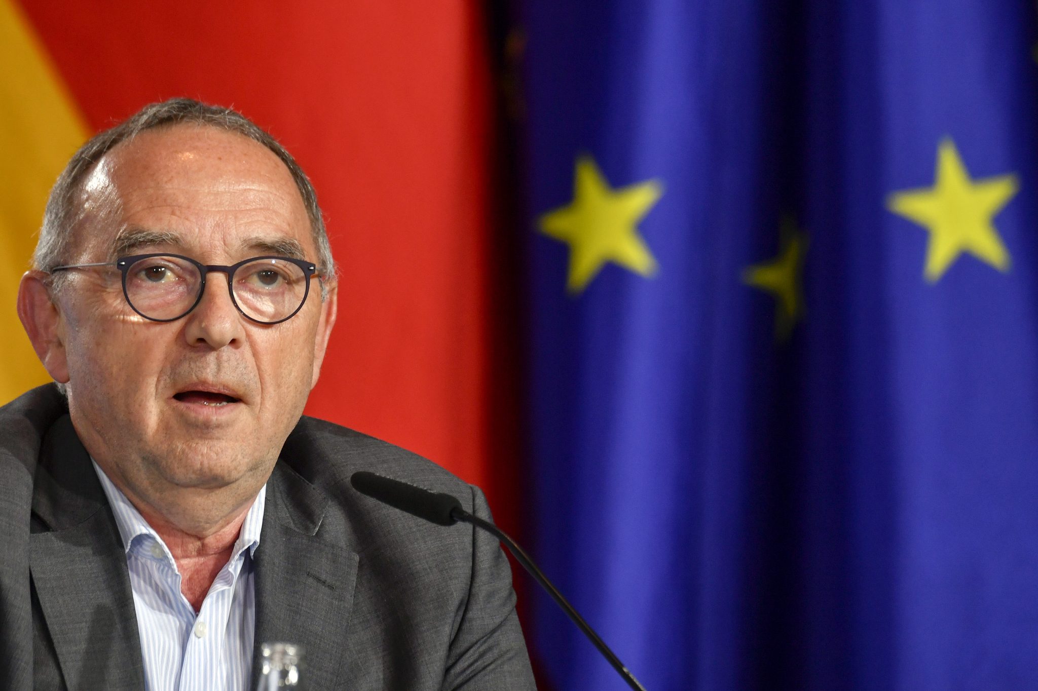 Der SPD-Vorsitzende Norbert Walter-Borjans plädiert für mehr Europa und einen EU-weiten Mindestlohn Foto: picture alliance / AP Images