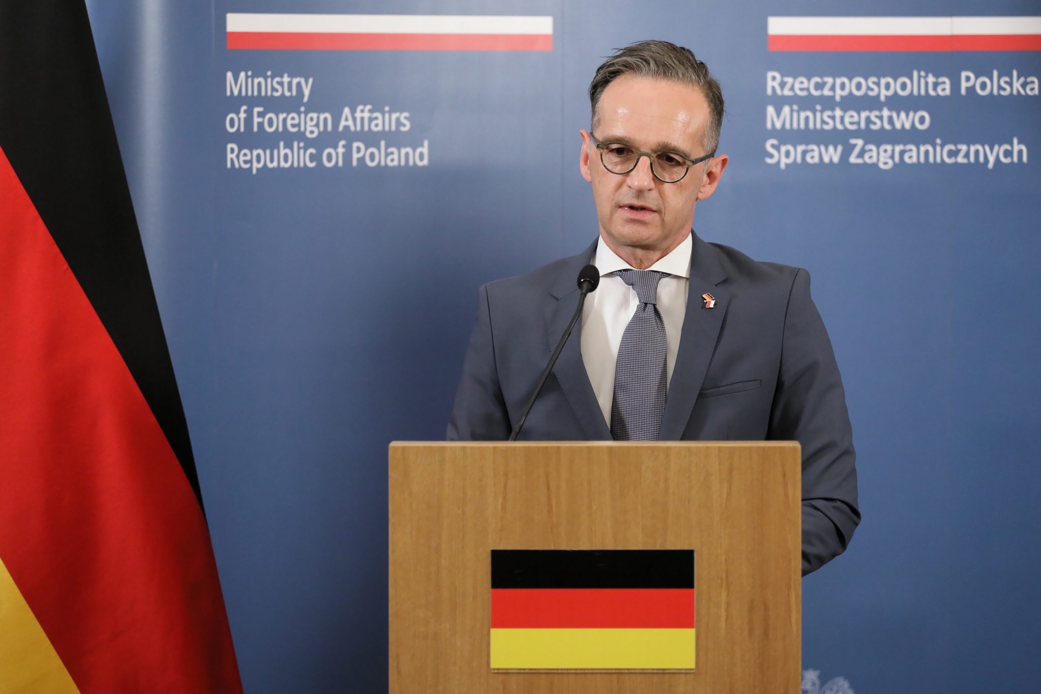 Bundesaußenminister Heiko Maas (SPD) warnt vor ausländerfeindlichen Schuldzuweisungen in der Corona-Krise Foto: picture alliance / PAP