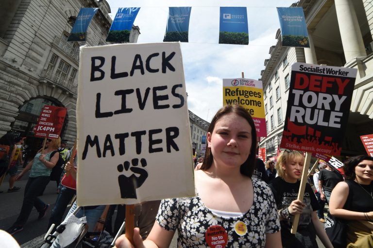 „Black Lives Matter“-Demonstration in England Foto: picture alliance / NurPhoto
