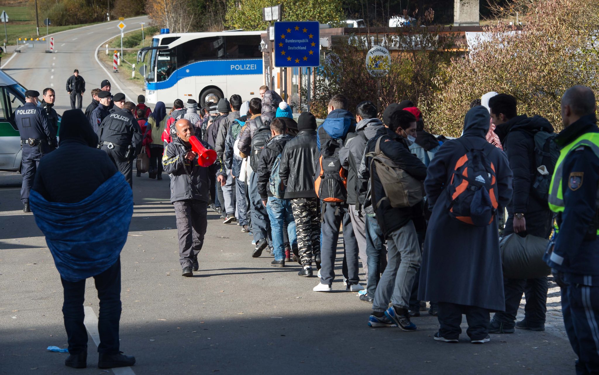 Asylsuchende 2015 an der deutsch-österreichischen Grenze