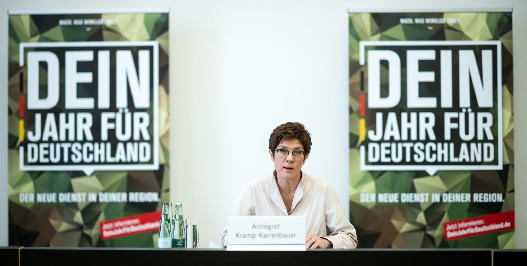 Die Linkspartei kritisiert das Pilotprojekt zum freiwilligen Wehrdienst von Verteidigungsministerin Annegret Kramp-Karrenbauer (CDU) Foto: picture alliance/Bernd von Jutrczenka/dpa