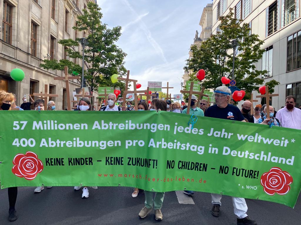 Teilnehmer am "Marsch für das Leben" demonstrierten in Berlin gegen Abtreibungen Foto: JF