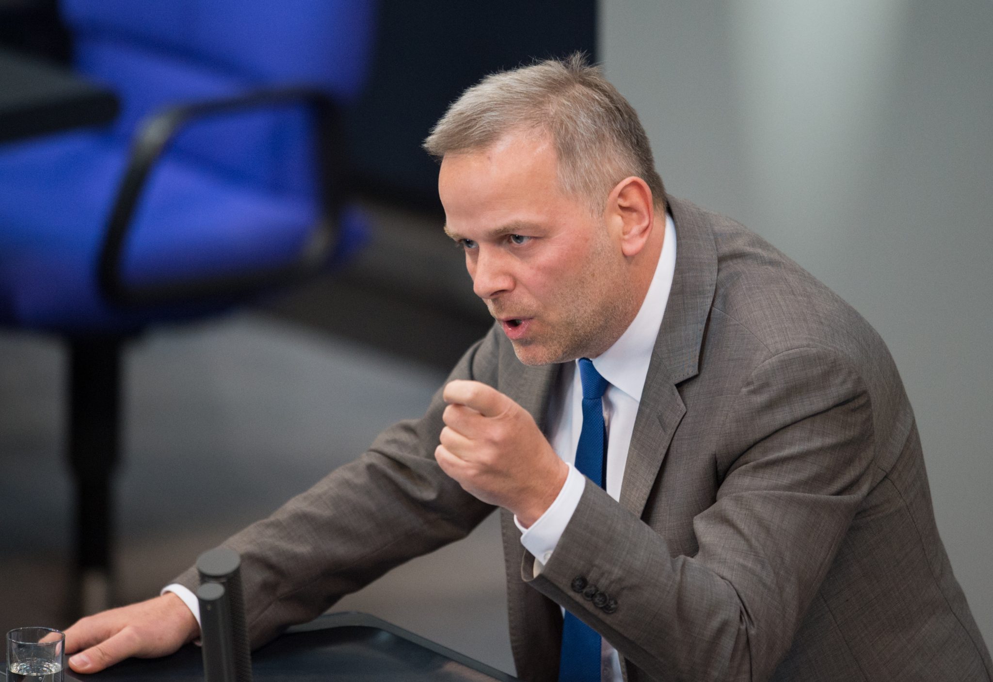 Der Vizechef der AfD-Bundestagsfraktion, Leif-Erik Holm, attackiert die SPD Foto: picture alliance/Annegret Hilse/dpa