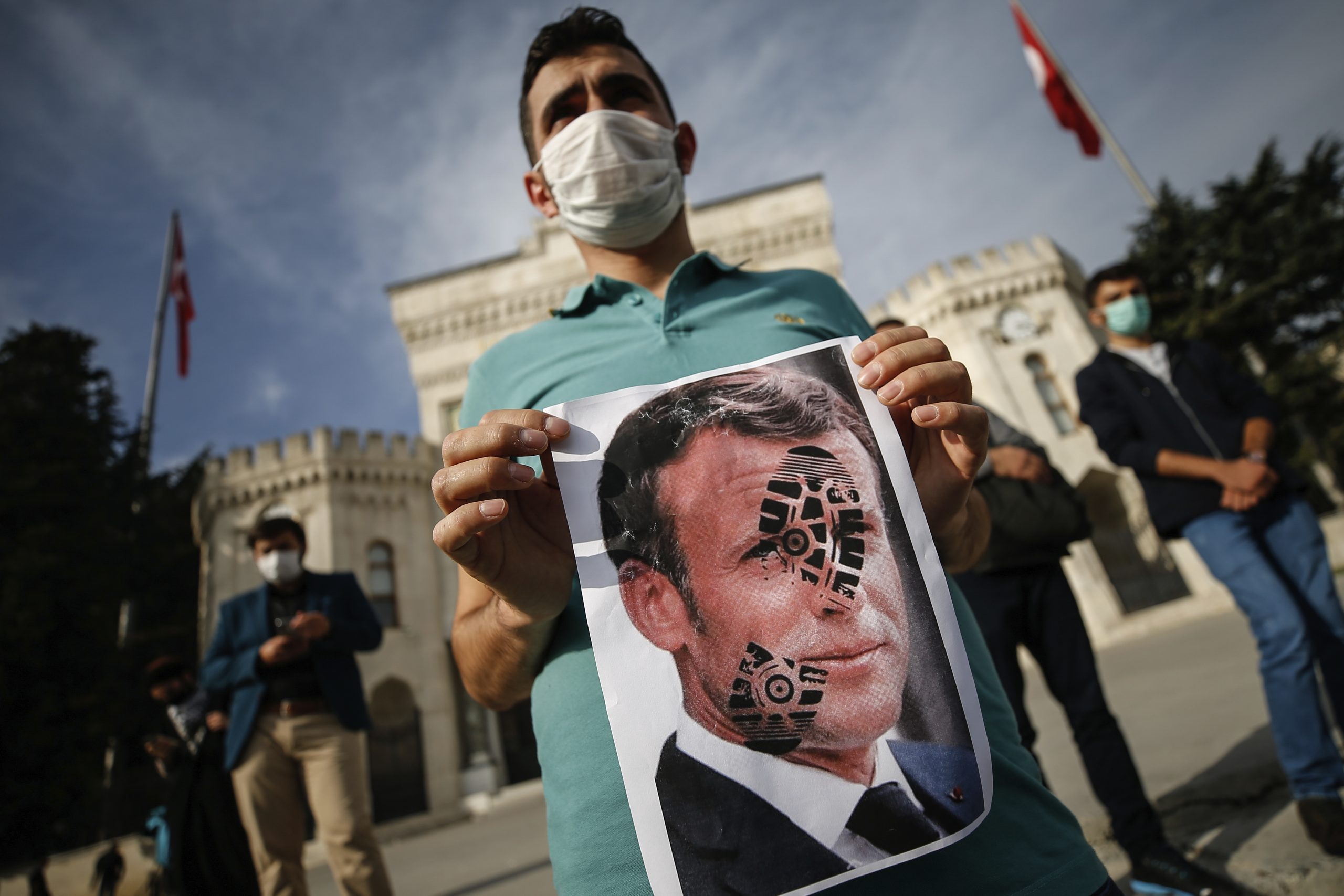 Erdogan-Anhänger protestieren gegen Macron
