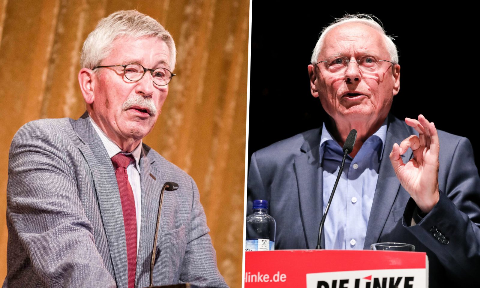 Thilo Sarrazin (l.) und Oskar Lafontaine (Linkspartei)