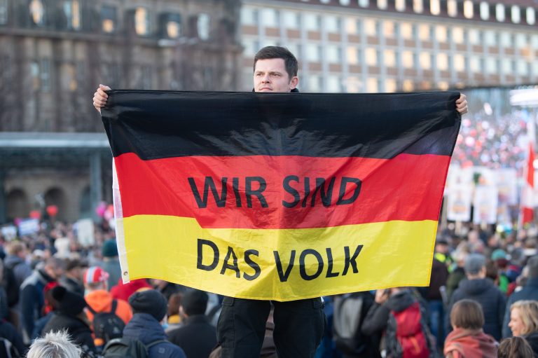 Demonstrant in Leipzig: „Wir sind das Volk“
