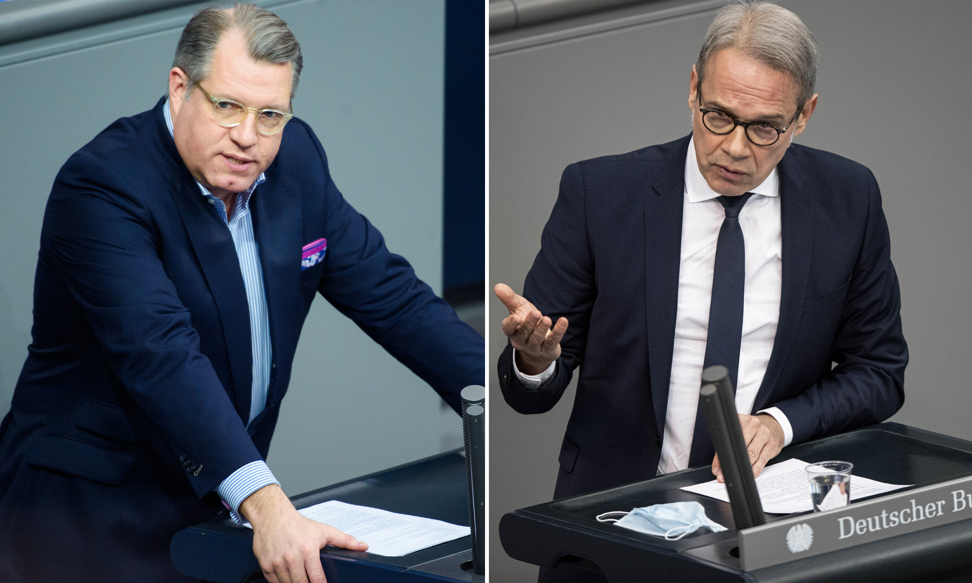 Michael Kuffer (CSU, l.) und Georg Maier (SPD): Für Verfassungsschutzbeobachtung und AfD-Verbot