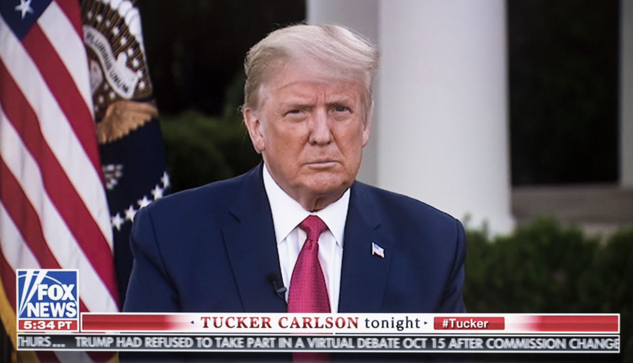 Donald Trump im Oktober 2020 im Sender Fox News