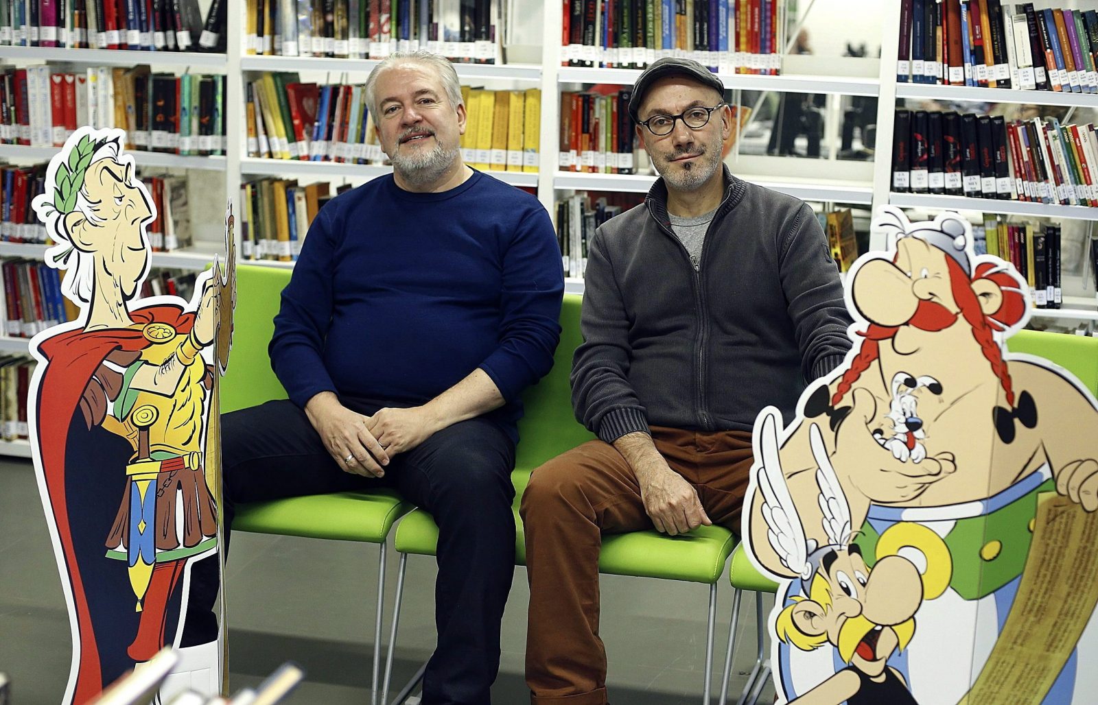 Asterix-Autor Jean-Yves Ferri (rechts) und Comiczeichner Didier Conrad: Laut Ferri ist es seit den sechziger Jahren schwerer geworden, mit Klischees zu spielen