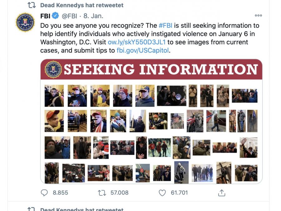 Die Punk-Band Dead Kennedys teilte den Fahndungsaufruf des FBI Foto: Screenshot Twitter 