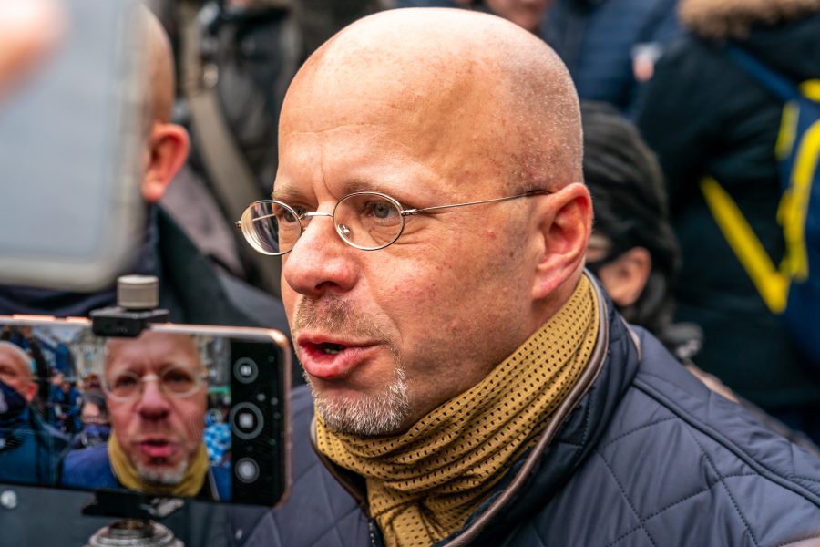 Andreas Kalbitz bei einer Querdenken-Veranstaltung