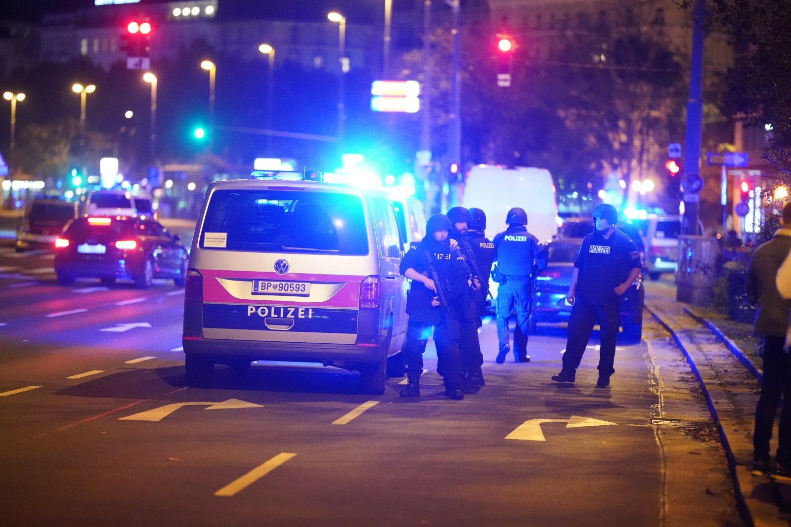 Polizeieinsatz nach Terroranschlag in Wien Anfang November 2020