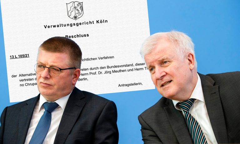 Verfassungsschutzchef Thomas Haldenwang (l.) und Bundesinnenminister Horst Seehofer (CSU)
