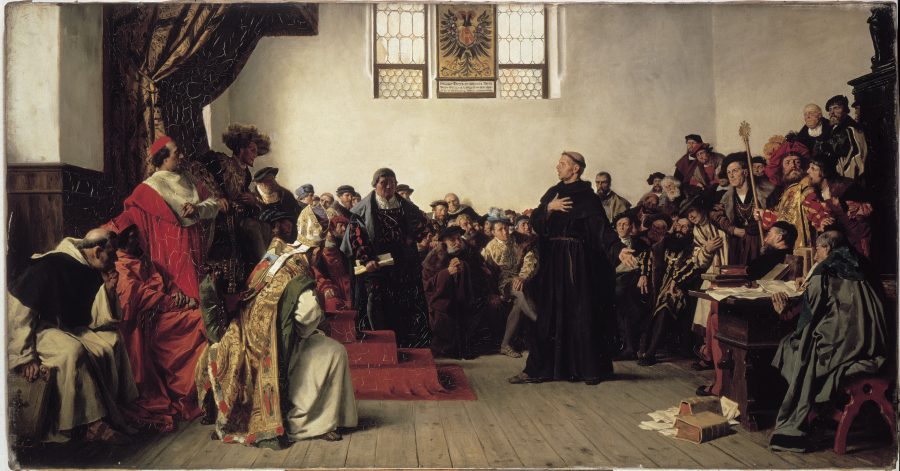 Der einfache Mönch Martin Luther trifft auf Kaiser Karl V. Foto: picture-alliance / akg-images | akg-images 