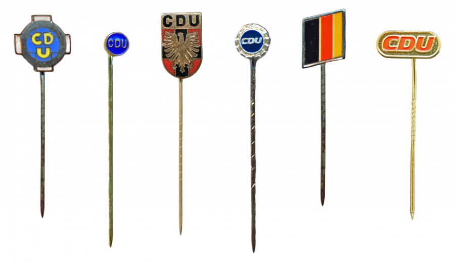 Entwicklung des Parteiabzeichens der CDU von den 1946 bis in die 1990er