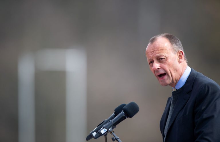 Friedrich Merz Aufstellungsversammlung Arnsberg Mikrofon