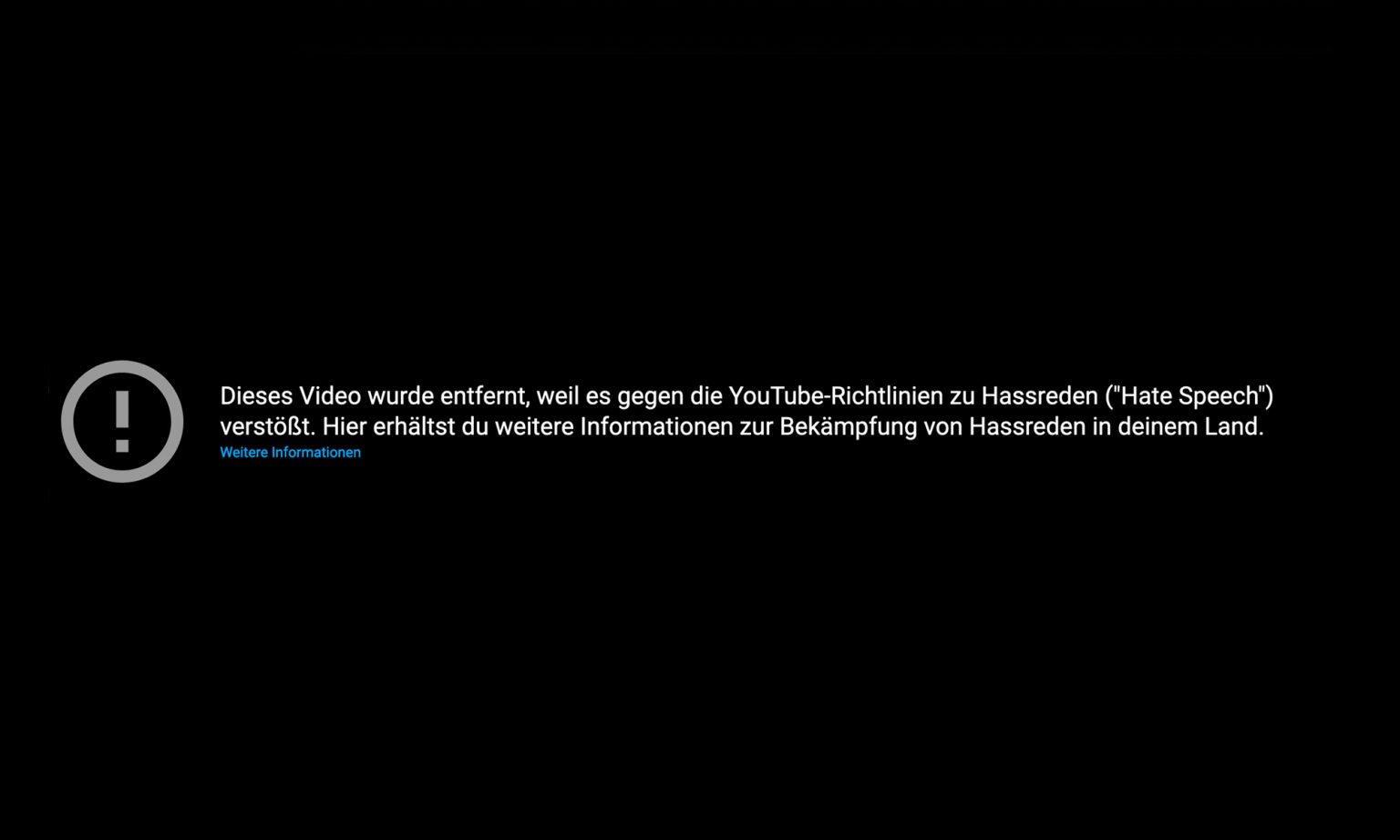 Gesperrtes Video bei YouTube