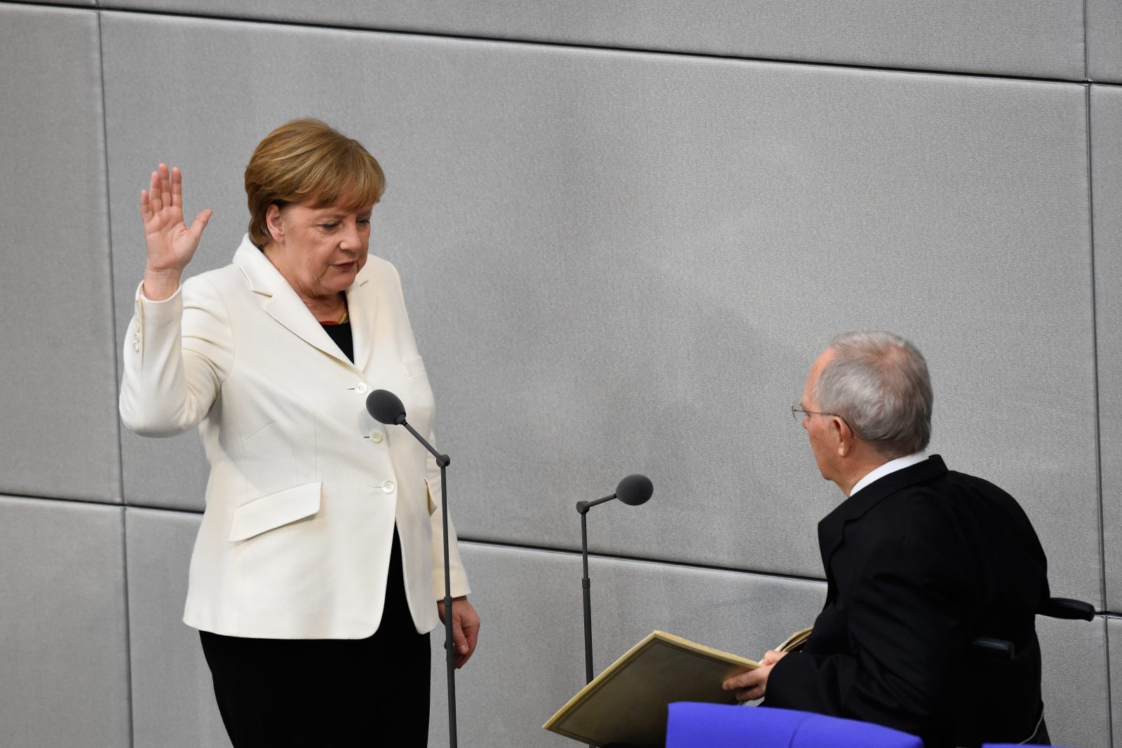 Bundeskanzlerin Angela Merkel (CDU) legt 2018 ihren Amtseid ab