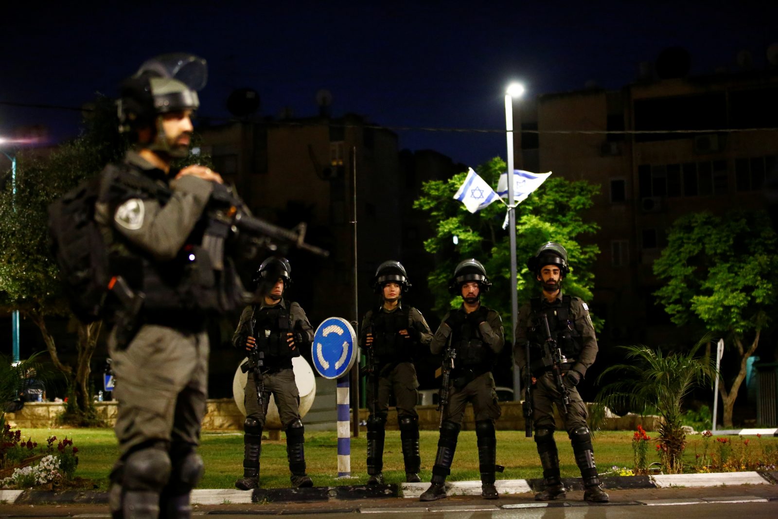 Israelische Grenzpolizei am Donnerstag in Lod
