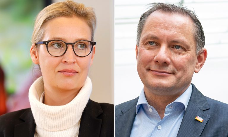 AfD-Fraktionschefin Alice Weidel und der AfD-Vorsitzende Tino Chrupalla: Anwärter auf die Spitzenkandidatur