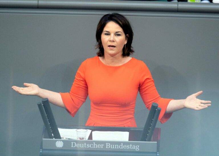 Die Grünen-Kanzlerkandidatin Annalena Baerbock sieht sich Plagiatsvorwürfen ausgesetzt Foto: picture alliance/dpa | Felix Schröder