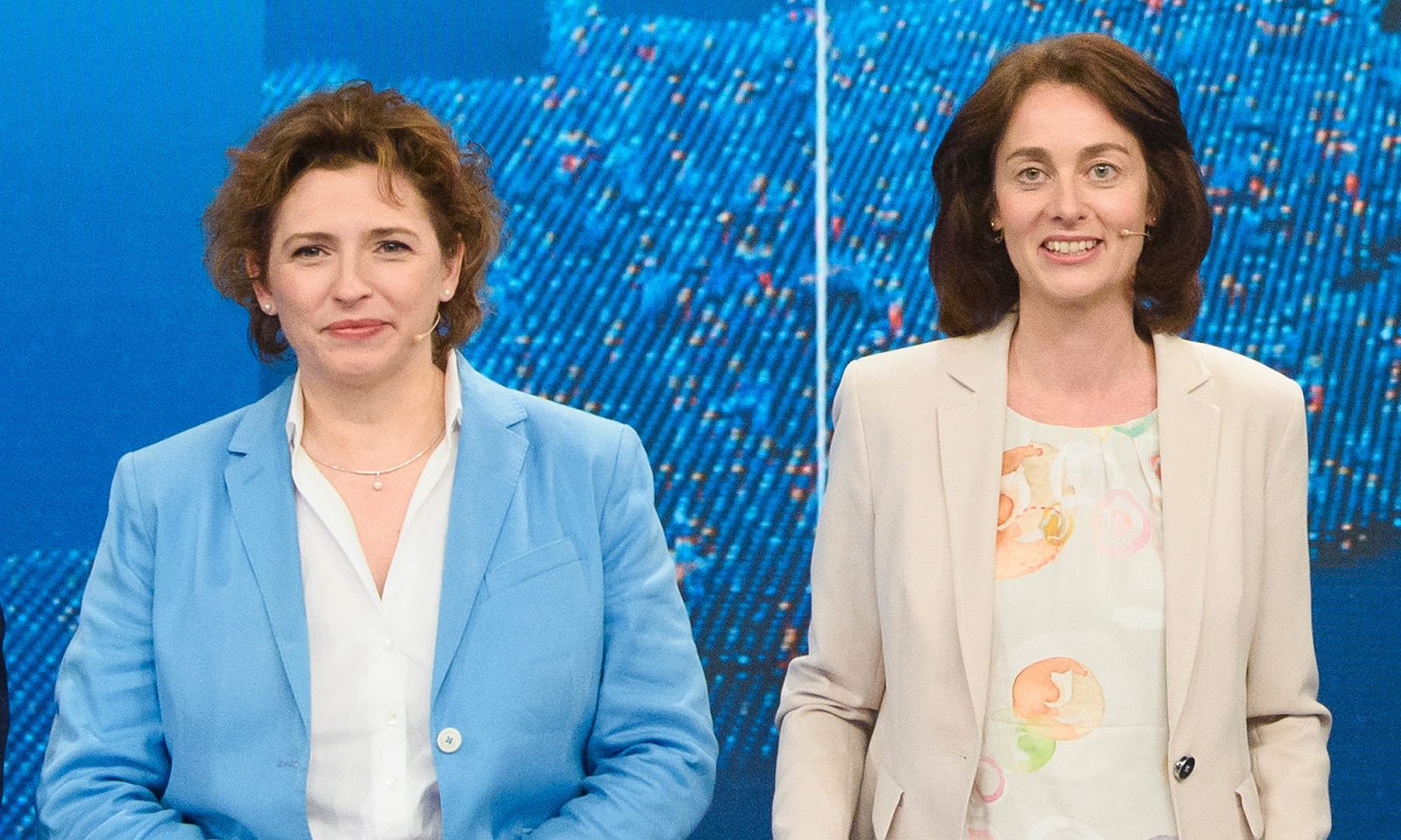 Stellvertretende EU-Parlamentspräsidentinnen Nicola Beer (FDP, l.) und Katarina Barley (SPD)
