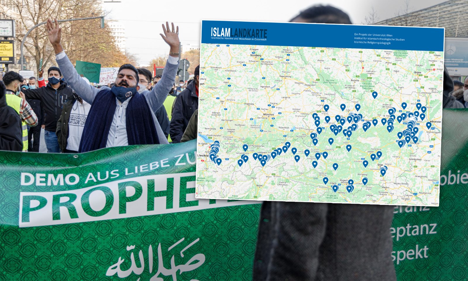 Islamisten demonstrieren in Hamburg, „Islam-Landkarte“