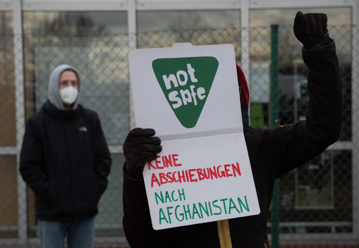 Proteste gegen Abschiebung nach Afghanistan Anfang April in Berlin