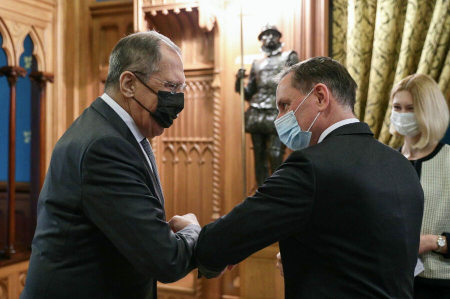 Der AfD-Vorsitzende Tino Chrupalla trifft Rußlands Außenminister Sergei Lavrov in Moskau Foto: picture alliance/dpa/TASS | Russian Ministry Of Foreign Affa