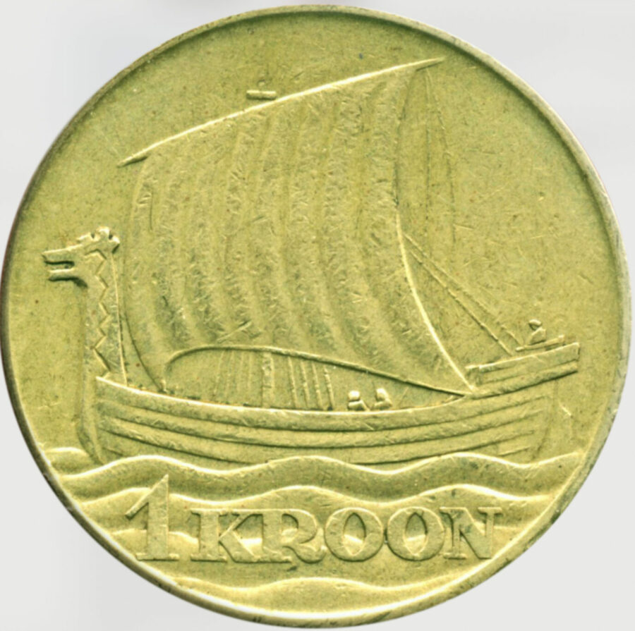 Münze zu einer Krone aus der Zeit vor der Einführung des Euro in Estland, 1990er Jahre Foto: Archiv des Verfassers 