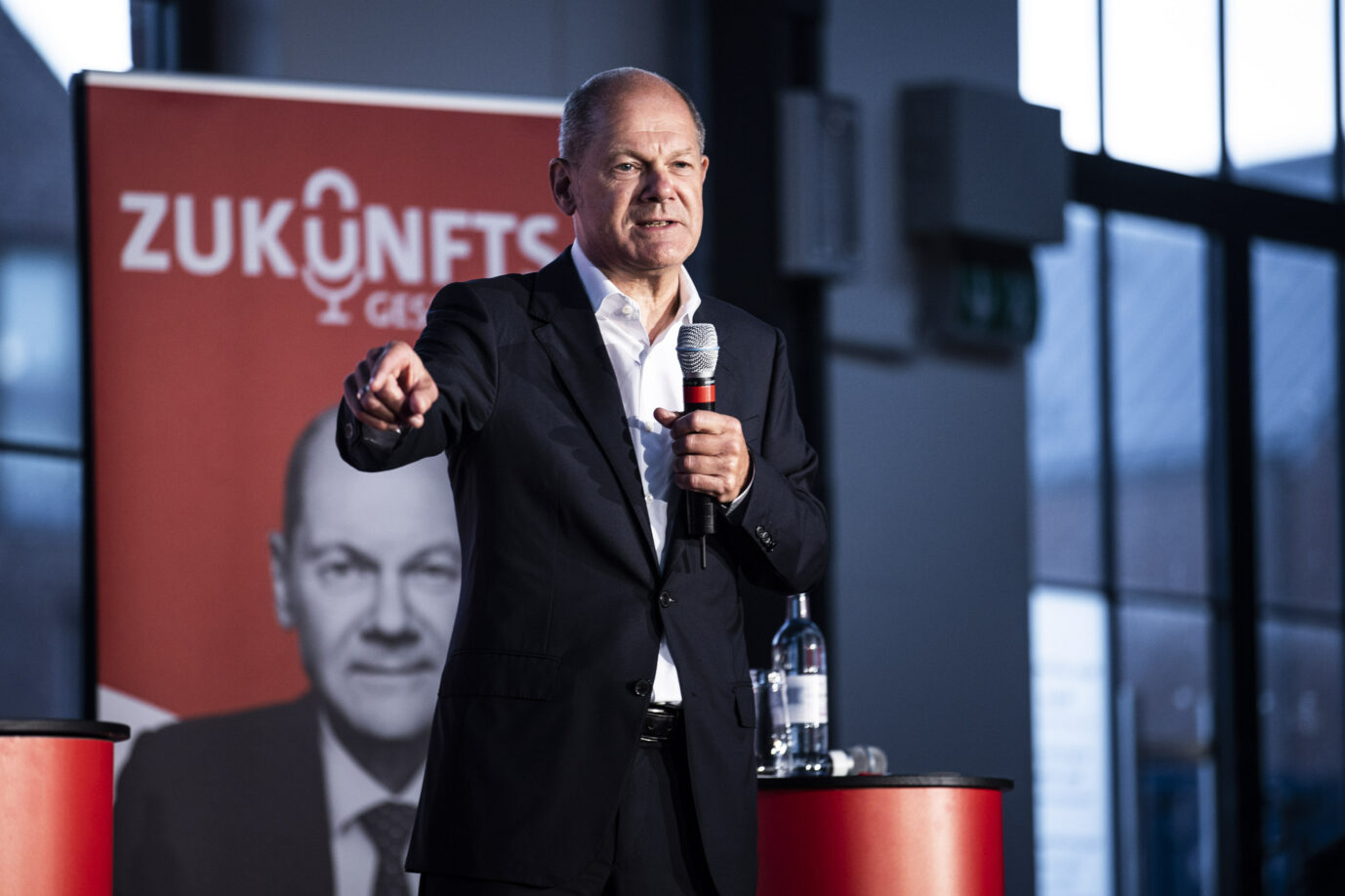 SPD-Kanzlerkandidat Olaf Scholz in Wismar