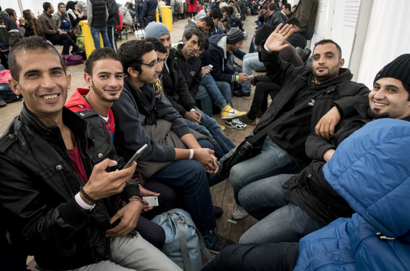 Asylbewerber in Berlin. Es kommen vor allem junge Männer aus islamischen Ländern.