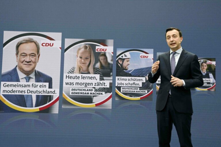 Vorstellung der Bundestagswahlkampfkampagne der CDU in Berlin