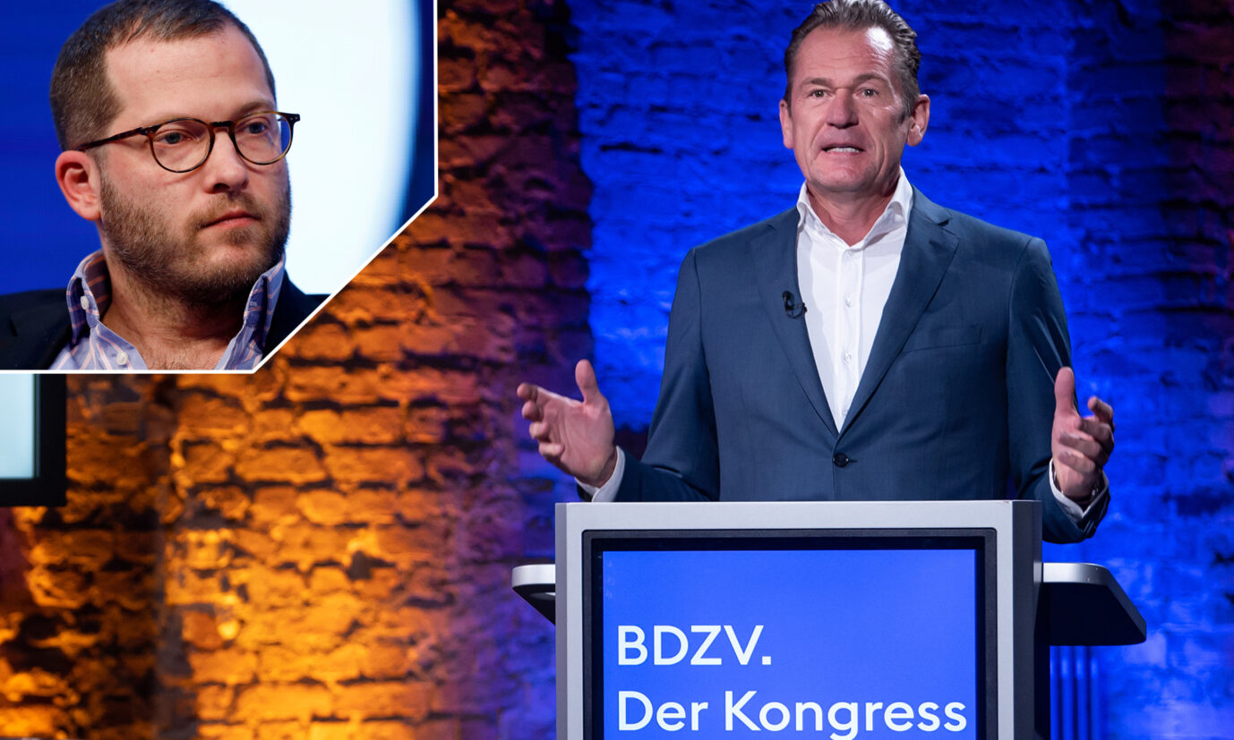 Abgesetzter „Bild“-Chef Julian Reichelt (l.) und BDZV-Präsident Mathias Döpfner