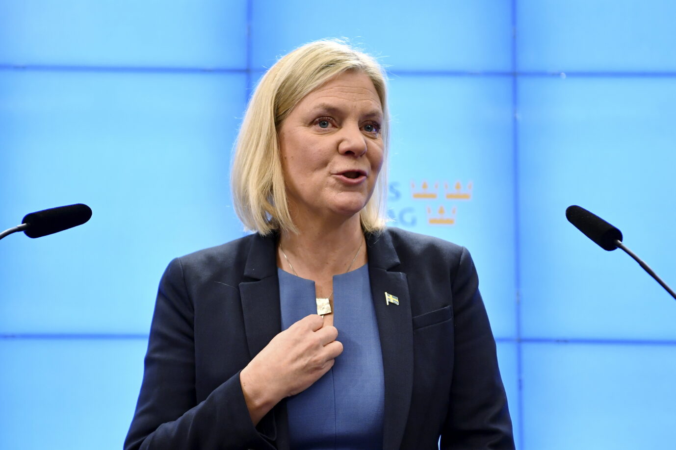 Schwedens Ministerpräsidentin Magdalena Andersson: Die Sozialdemokratin will gegen die Bandenkriminalität in ihrem Land vorgehen