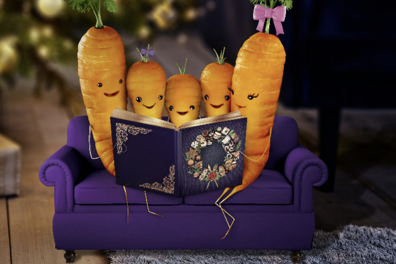 Aldis Werbefiguren zur Weihnachtszeit: Familie Karotte