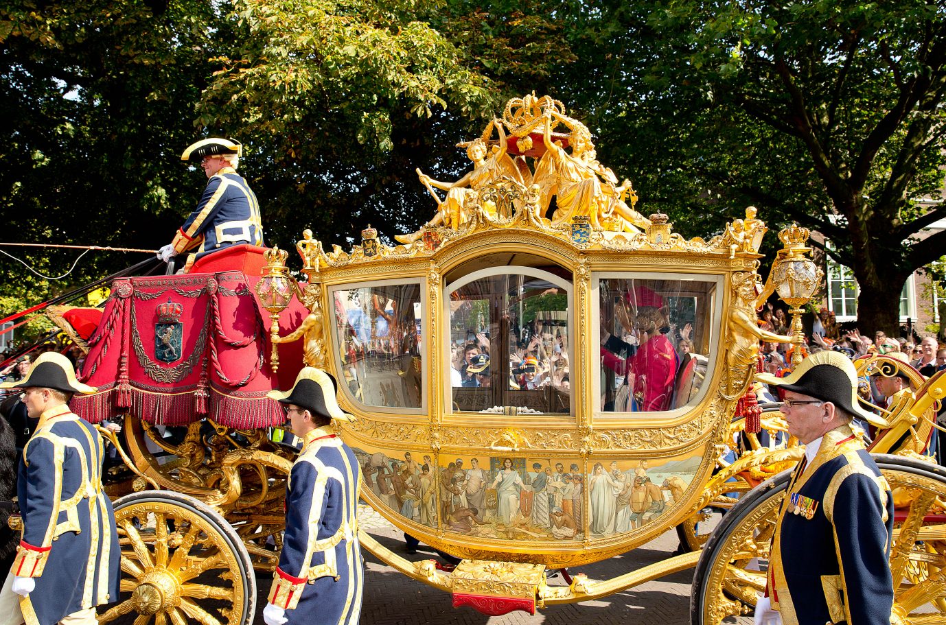 Die Goldene Kutsche des niederländischen Königshauses: Sie war ein Geschenk der Bevölkerung an Königin Wilhelmina und stammt aus dem 19. Jahrhundert