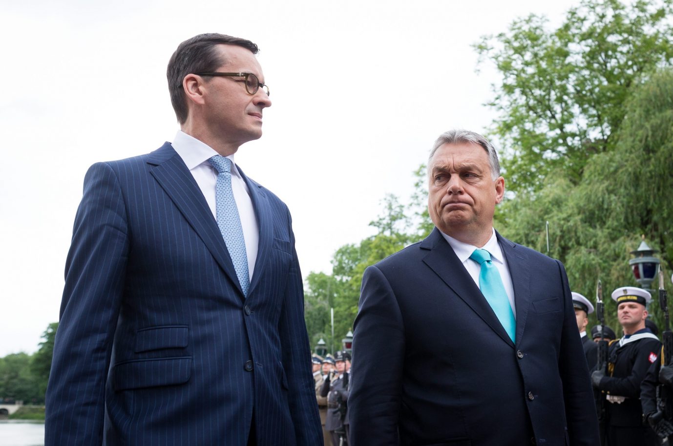 Ungarns Ministerpräsident Viktor Orbán und Polens Regierungschef Matesuz Morawiecki: Sie hatten vor dem EuGH gegen den Rechtsstaatlichkeitsmechanismus geklagt