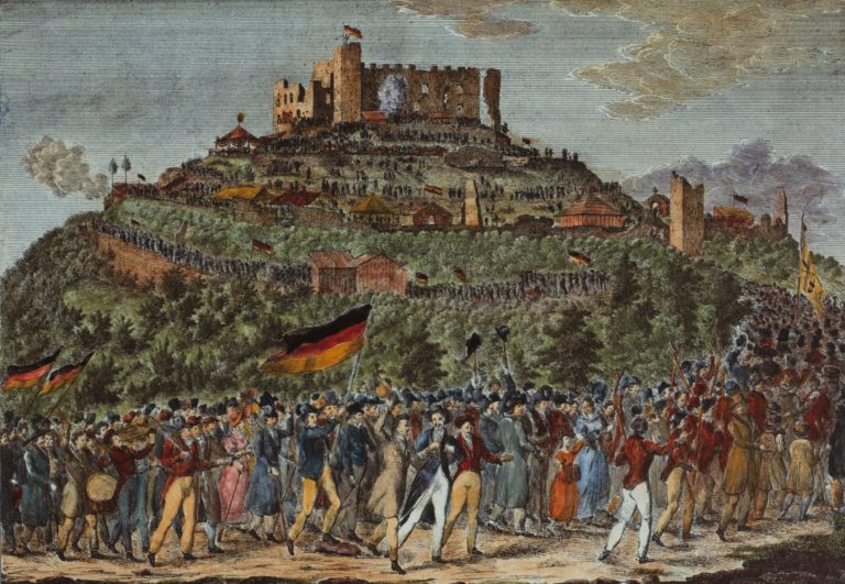 Patrioten versammeln sich zum Hambacher Fest 1832 Foto: picture-alliance / akg-images | akg-images