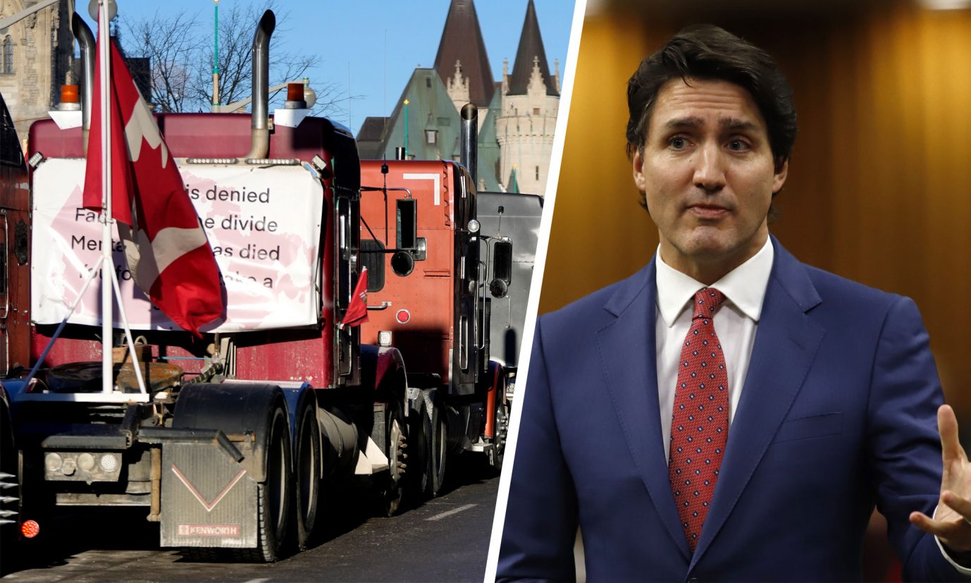 Trucker-Protest in Ottawa, Kanadas Premierminister Justin Trudeau