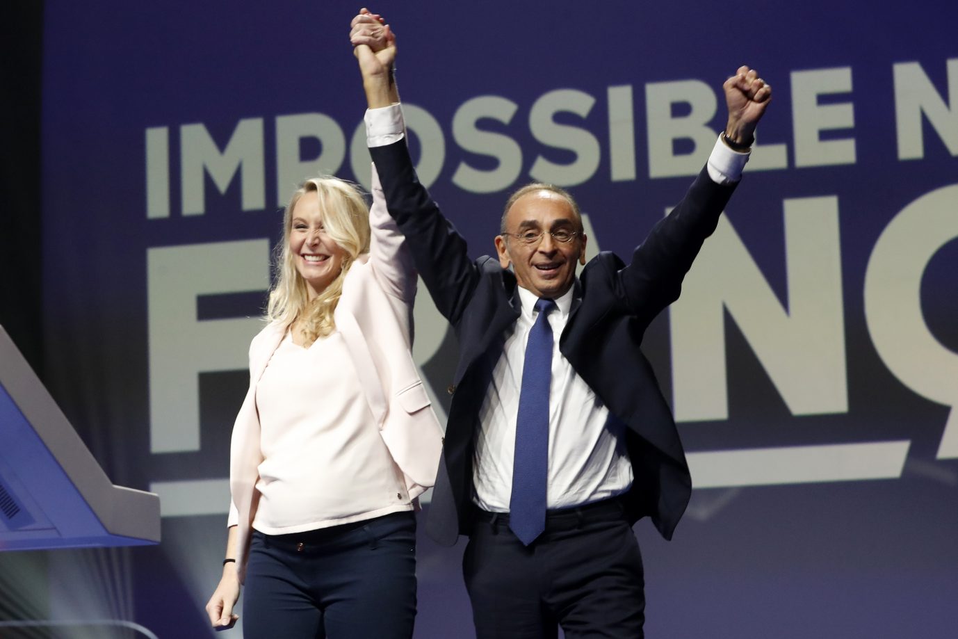 Die französische Politikerin Marion Maréchal und Präsidentschaftskandidat Éric Zemmour