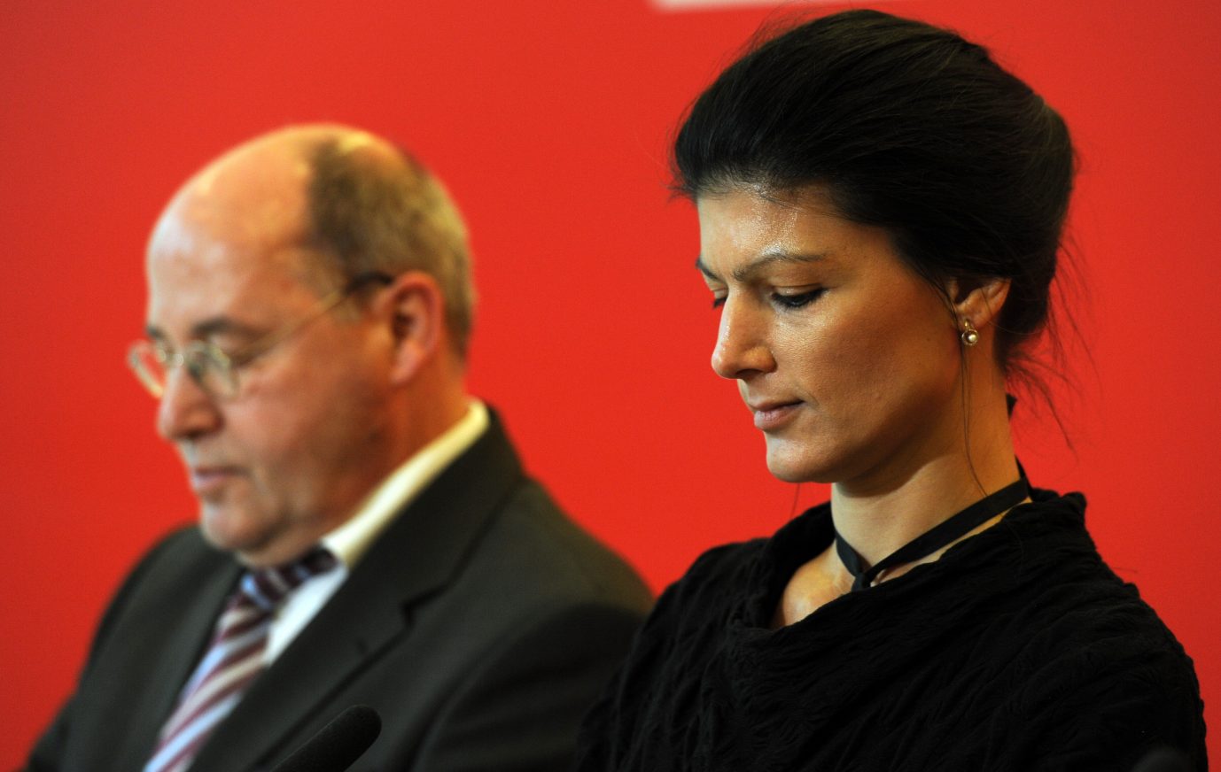 Die Linken-Bundestagsabgeordnete Gregor Gysi und Sahra Wagenknecht