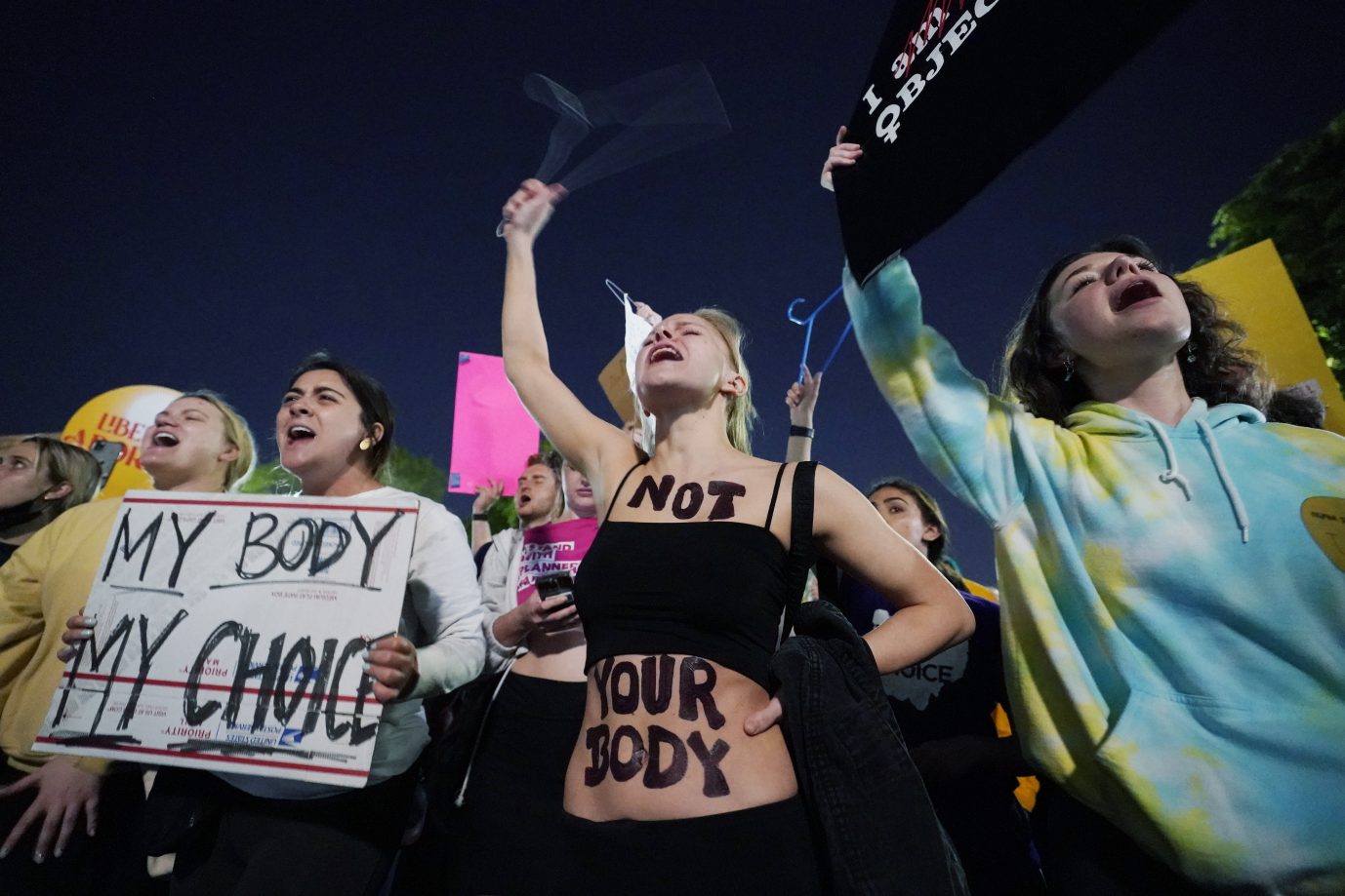 Protest vor dem Supreme Court in Washington: Abtreibungsbefürworter skandieren „Mein Körper, meine Entscheidung“