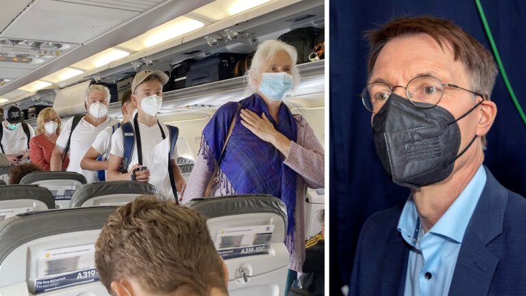 Die Maskenpflicht in Flugzeugen soll nicht mehr übers Gesetz, sondern per Verordnung erlassen werden. Damit kann Bundesgesundheitsminister Karl Lauterbach leben.