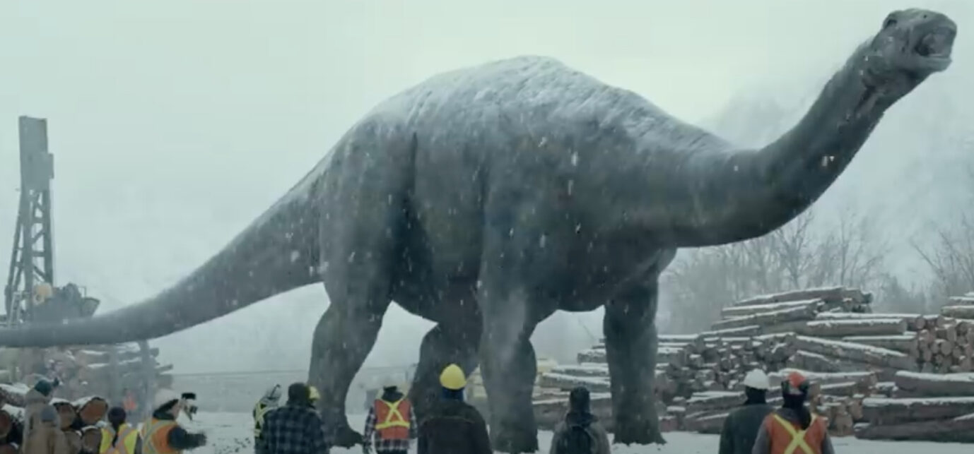 Mensch trifft Dinosaurier in "Jurassic World" Foto: Universal Pictures Germany / Screenshot YouTube